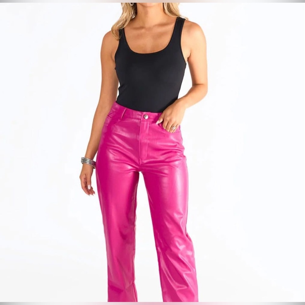 Buddy Love Gomez Pink Vegan Leather Pants